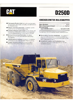 Tombereaux articulés Caterpillar D 250 D