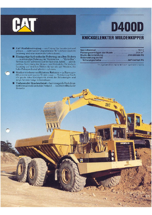 Tombereaux articulés Caterpillar D 400 D