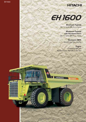 Tombereaux Rigides Hitachi EH 1600