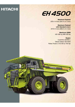 Tombereaux Rigides Hitachi EH 4500