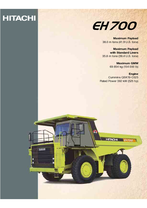 Tombereaux Rigides Hitachi EH 700-2