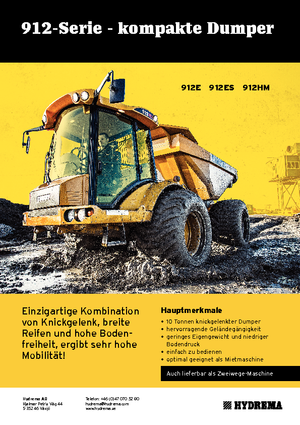 Tombereaux articulés Hydrema H 912 ES