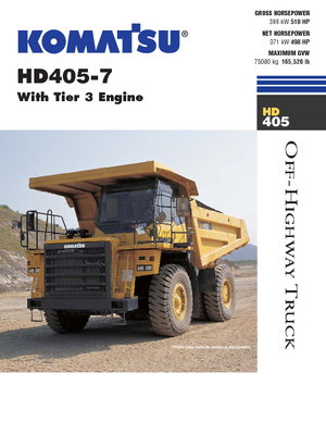 Tombereaux Rigides Komatsu HD405-7
