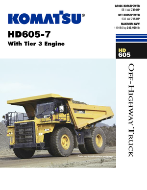 Tombereaux Rigides Komatsu HD605-7 E0