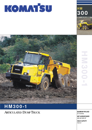 Tombereaux articulés Komatsu HM300-1