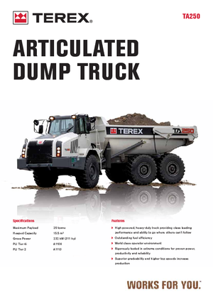 Tombereaux articulés Terex TA 250