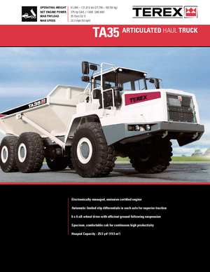 Tombereaux articulés Terex TA 35-7