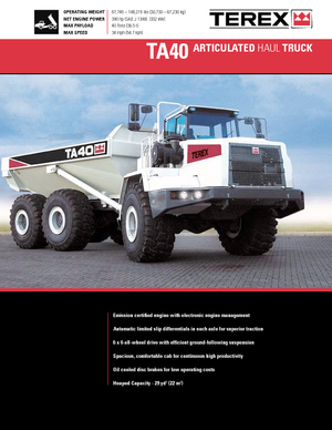Tombereaux articulés Terex TA 40