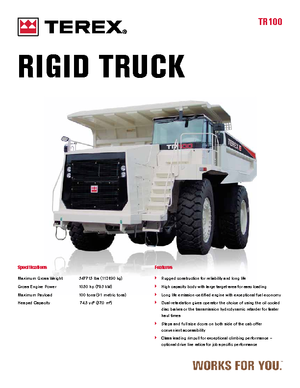 Tombereaux Rigides Terex TR 100