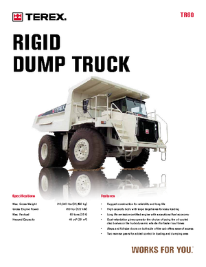 Tombereaux Rigides Terex TR 60