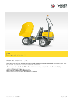 Bennes sur pneus Neuson 1501