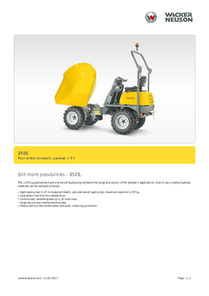 Bennes sur pneus Neuson 1501