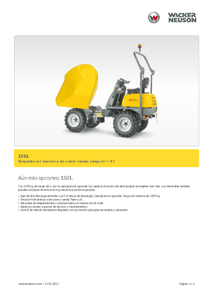 Bennes sur pneus Neuson 1501