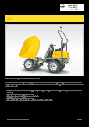 Bennes sur pneus Wacker Neuson 1601