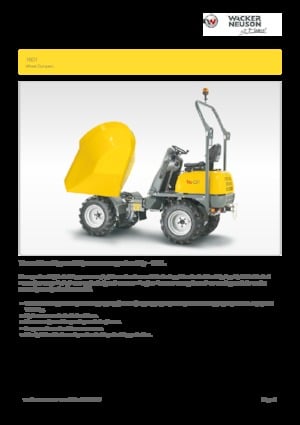Bennes sur pneus Wacker Neuson 1601