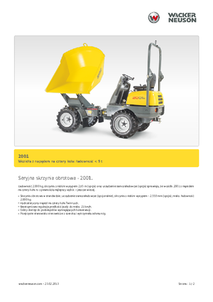 Bennes sur pneus Neuson 2001
