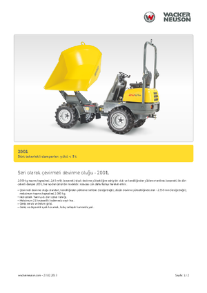 Bennes sur pneus Neuson 2001