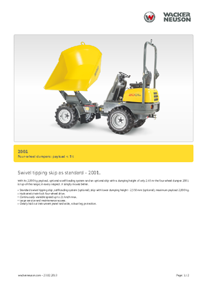 Bennes sur pneus Neuson 2001