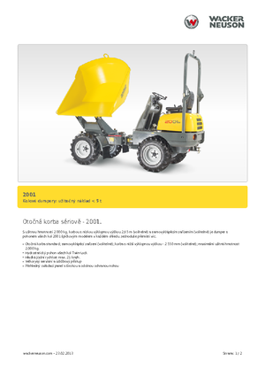 Bennes sur pneus Neuson 2001