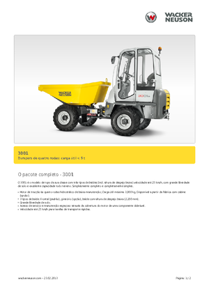 Bennes sur pneus Neuson 3001