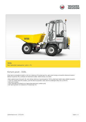 Bennes sur pneus Neuson 3001