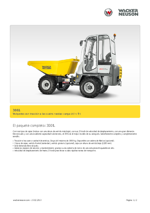 Bennes sur pneus Neuson 3001