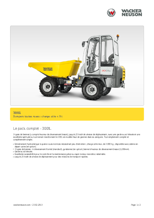 Bennes sur pneus Neuson 3001