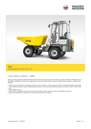 Bennes sur pneus Neuson 3001