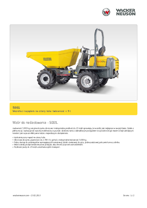Bennes sur pneus Neuson 5001