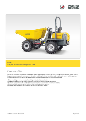 Bennes sur pneus Neuson 5001