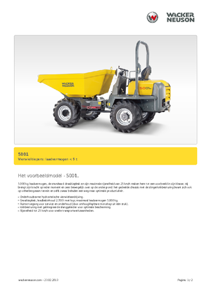 Bennes sur pneus Neuson 5001