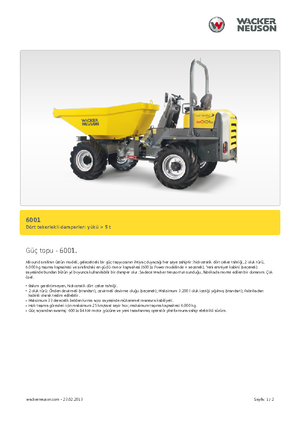 Bennes sur pneus Neuson 6001