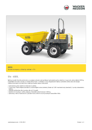 Bennes sur pneus Neuson 6001