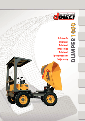 Bennes sur pneus Dieci DP 1000 Trilateral