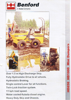 Bennes sur pneus Benford HD 1000