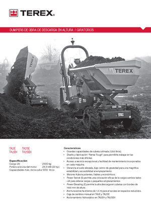 Bennes sur pneus Terex TA 2 SE