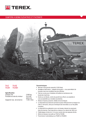 Bennes sur pneus Terex TA 2 SE