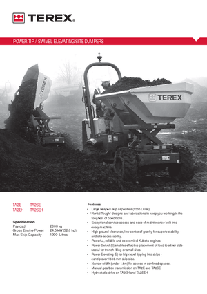 Bennes sur pneus Terex TA 2 SE