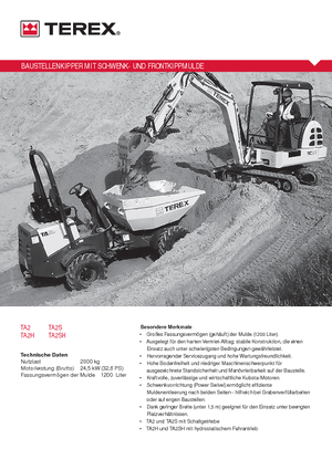 Bennes sur pneus Terex TA2SH