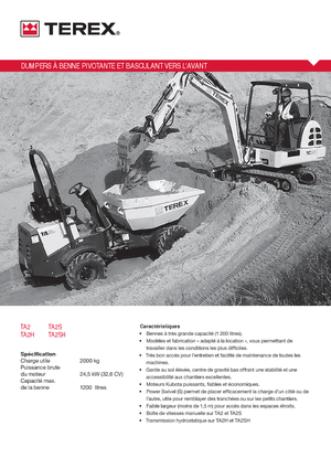 Bennes sur pneus Terex TA2SH