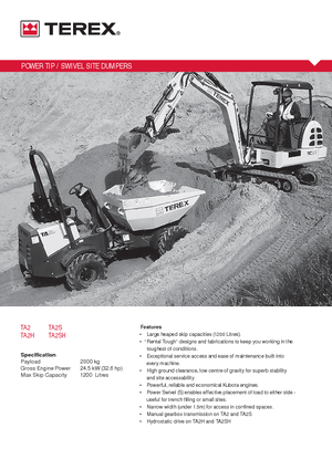 Bennes sur pneus Terex TA2SH