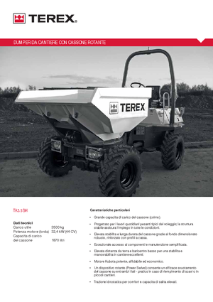 Bennes sur pneus Terex TA 3.5 SH