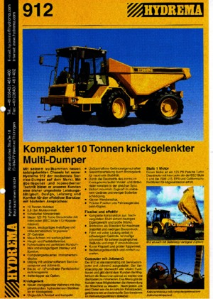 Tombereaux articulés Hydrema 912