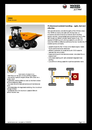 Bennes sur pneus Wacker Neuson DW50