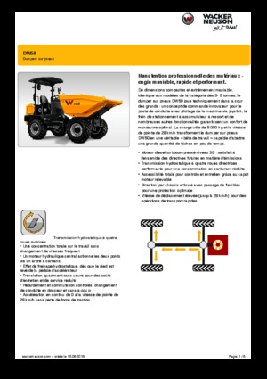 Bennes sur pneus Wacker Neuson DW50