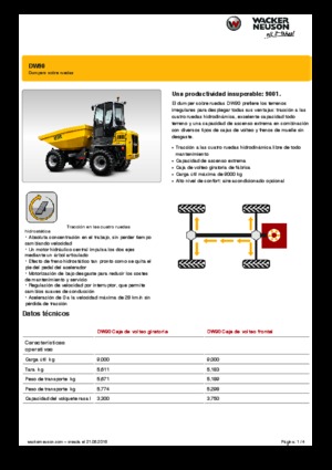 Bennes sur pneus Wacker Neuson DW90