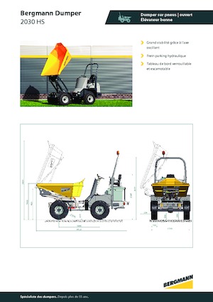 Bennes sur pneus Bergmann 2030HS