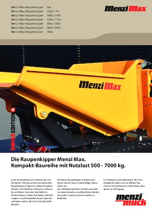 Bennes à chenilles Menzi 7vk