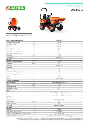 Bennes sur pneus électriques Ausa D 151 AEG