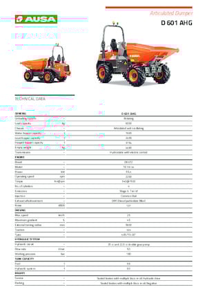 Bennes sur pneus Ausa D 601 AHG